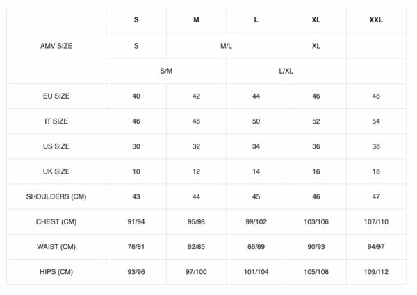 Size guide MEN