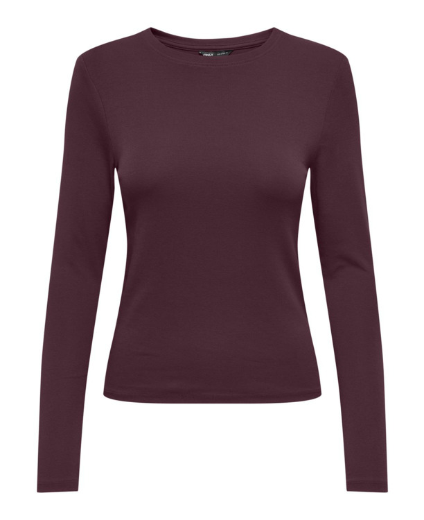 Tight Fit O-Neck Long Sleeves (L/S) Basic top met ronde hals en lange mouwen voor jeugdige vrouwen