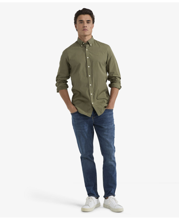 Summer Poplin Shirt 100% Cotton Heren