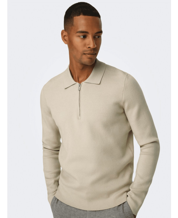 Polo met lange mouwen (L/S) met normale pasvorm Heren