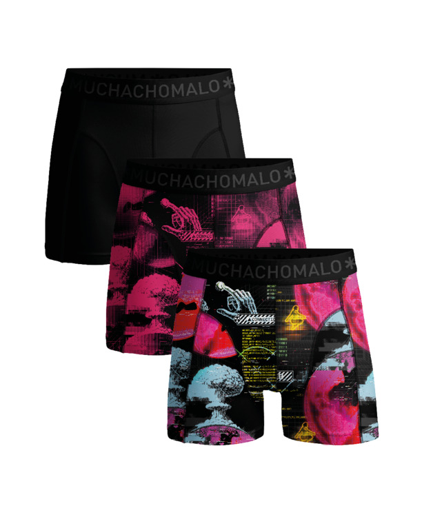 Jongens 3-Pack Boxershorts Print/Print/Effen
