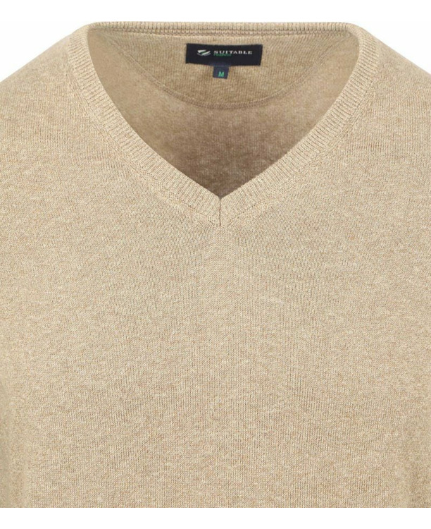 Suitable Respect Vinir Pullover Melange Sand