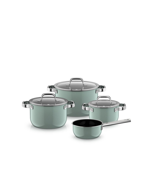 Fusiontec Mineral Pro 4-delige pannenset, Eucalyptus Haze