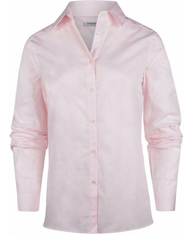 Steppin' Out Blouse Bibi Poplin Dames Lichtroze