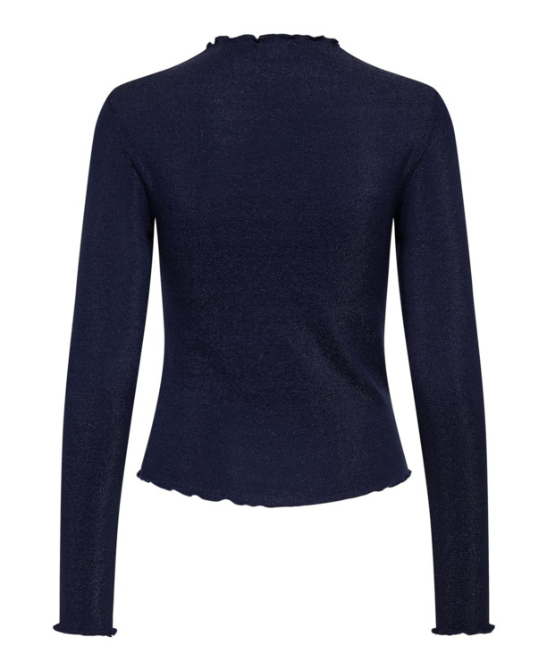 Standard Fit High Neck Long Sleeves (L/S) Lange mouwen Glitter detail top