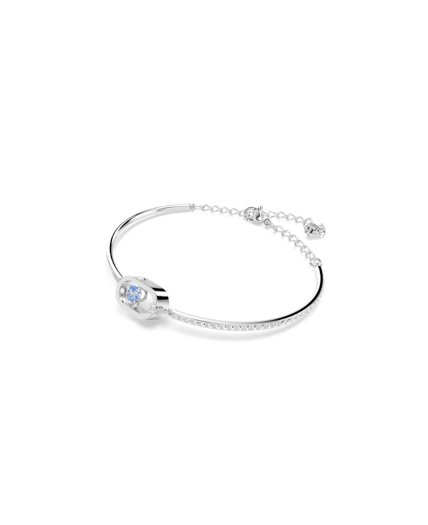 Una Sparkling Dc Soft Bangle Rhodium shiny Fancy Light Blue White