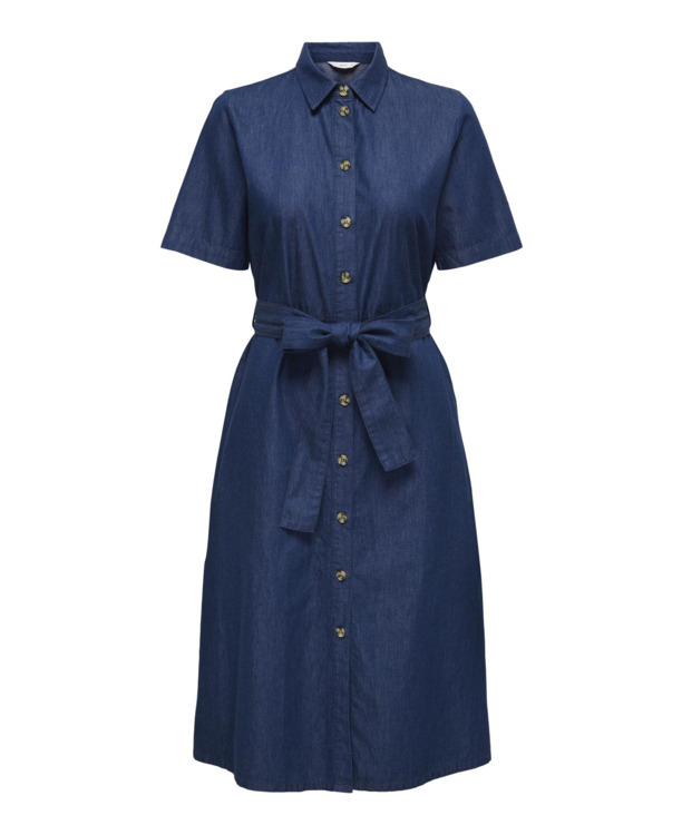 Regular Fit Shirt Collar Short Sleeves (S/S) Comfortabele jurk met overhemdkraag en korte mouwen voor een casual zomerstijl