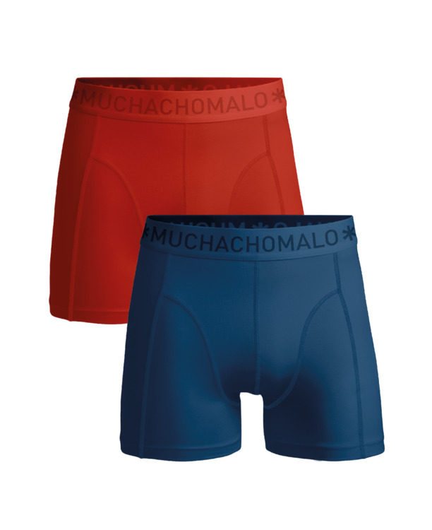Heren 2-Pack Boxershorts Effen Blue/Red