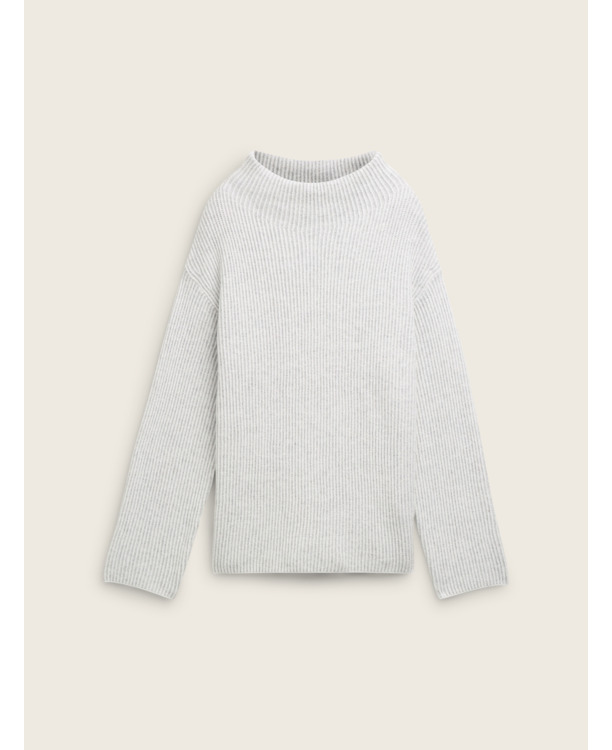 Uitgebreide trui met opstaande Kraag