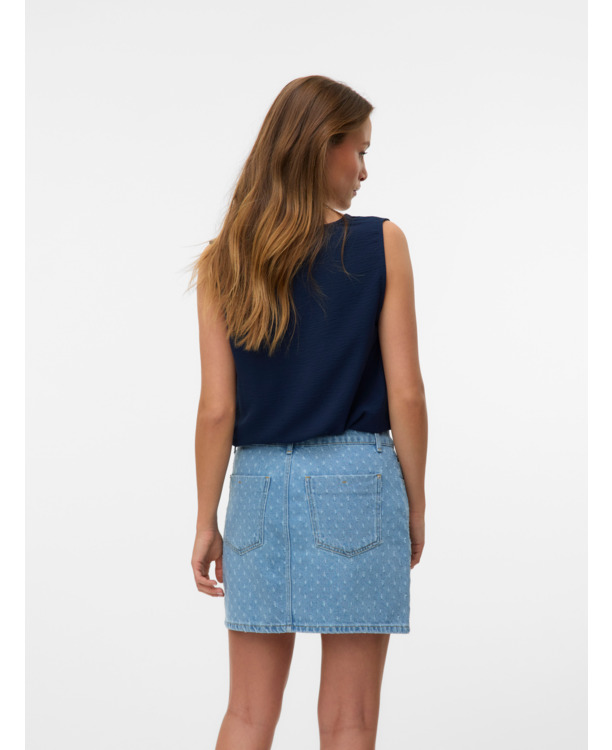 VMALVA S/L V-NECK TOP WVN NOOS