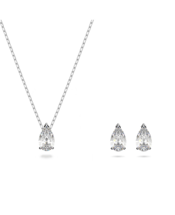 Stilla Pear Attract Set Rhodium shiny White