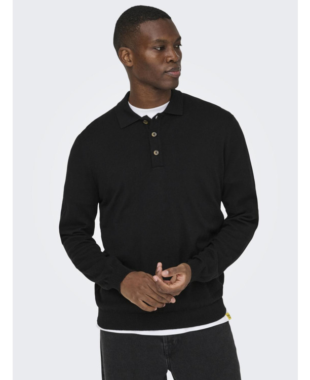 Polo met lange mouwen (L/S) met normale pasvorm Heren