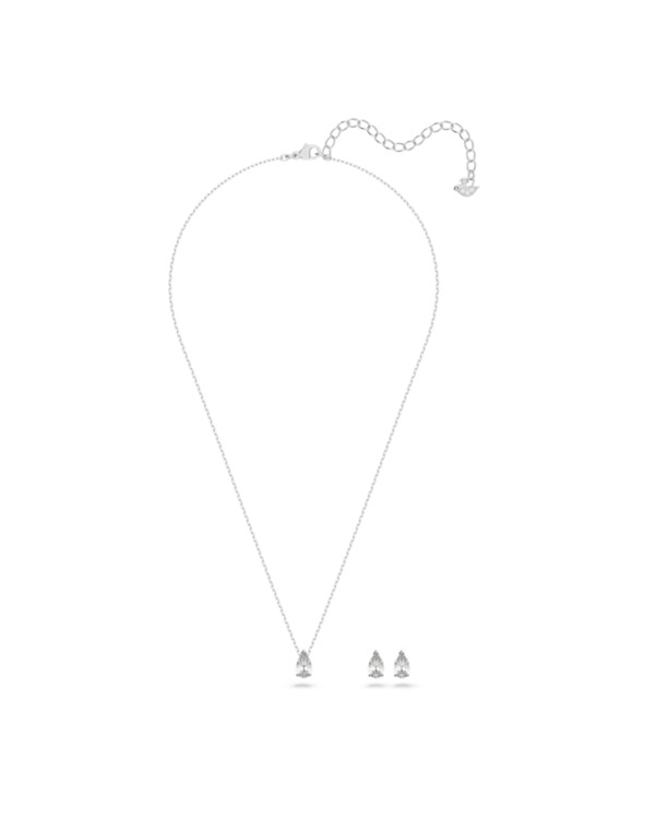 Stilla Pear Attract Set Rhodium shiny White