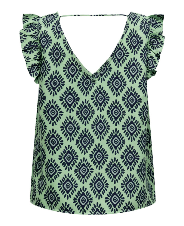 ONLLEAH S/S FRILL TOP CS PTM