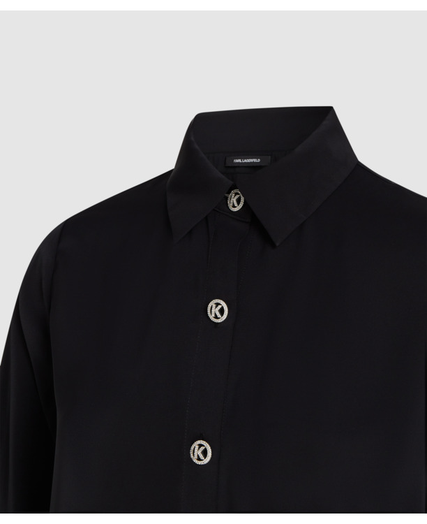 K BUTTONS PLEATED MINI DRESS