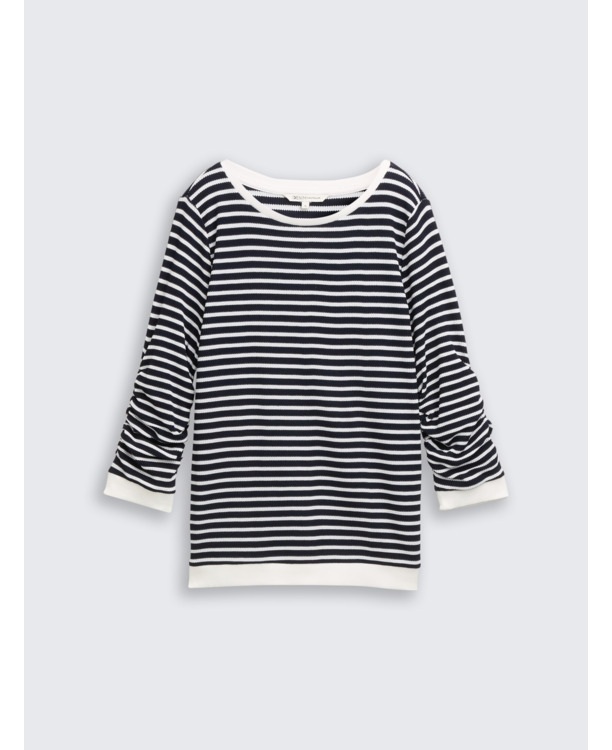 Sweatshirt met wafelstructuur