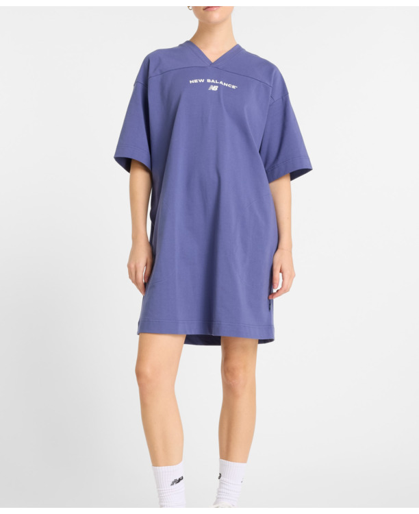 New Balance Dames Jersey Jurk Blauw Woman Reimagined