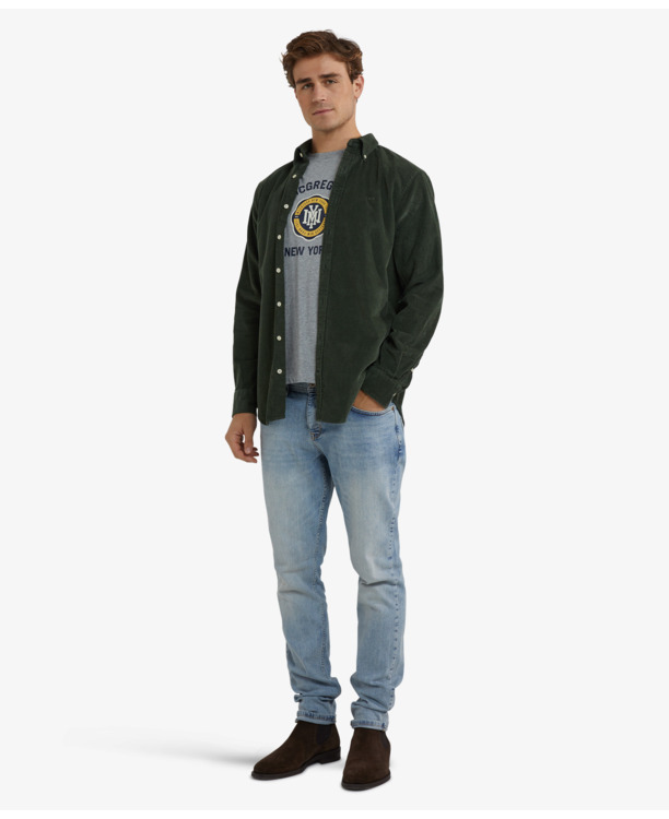 Corduroy Shirt 100% Cotton Heren