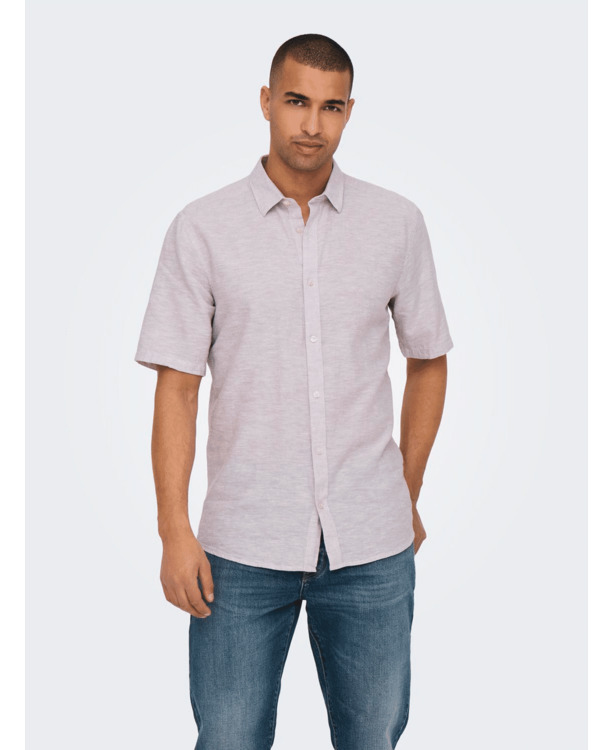 Slim Fit Overhemdkraag Korte Mouwen (K/M) Heren