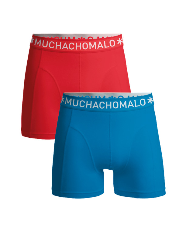 Heren 2-Pack Boxershorts Effen Blue/Pink
