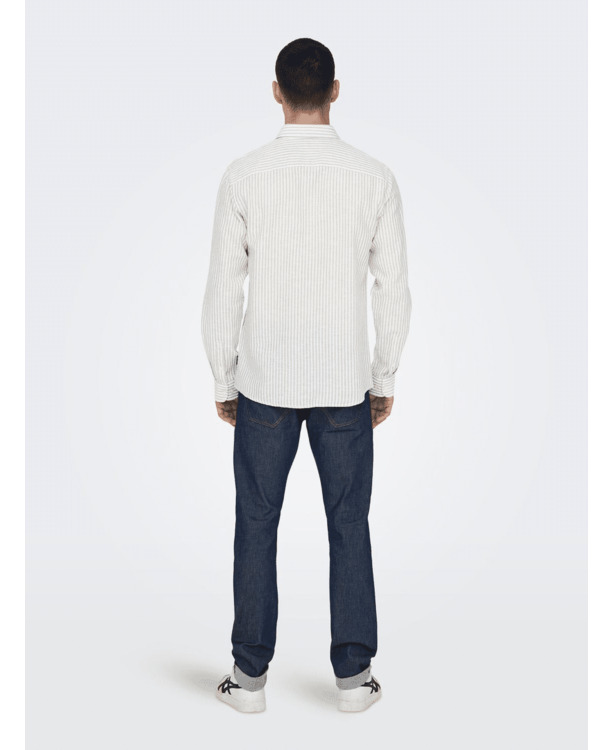 Slim Fit Overhemdkraag Lange Mouwen (L/M) Heren