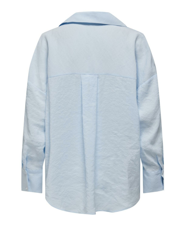 Oversize Fit Shirt Collar Long Sleeves (L/S) Oversized fit overhemd met knoopsluiting en langer op de rug