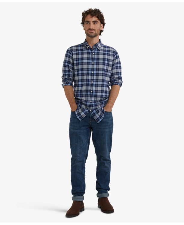 Flannel Check Shirt 100% Cotton Heren