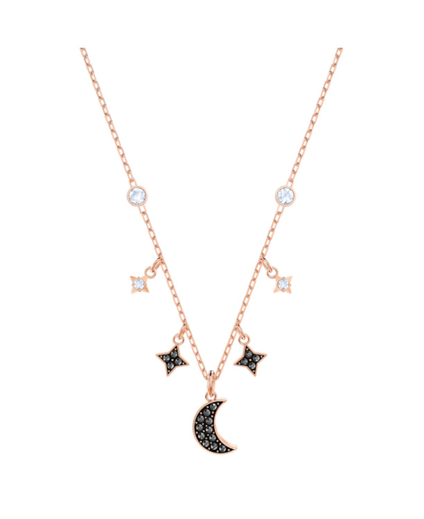 Symbolica Necklace Rose Gold shiny Jet Crystal