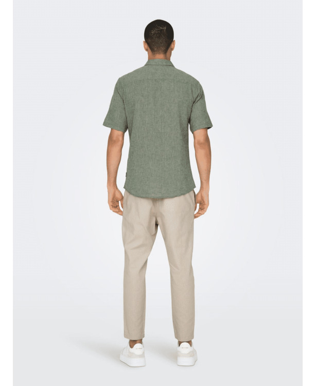 Slim Fit Overhemdkraag Korte Mouwen (K/M) Heren