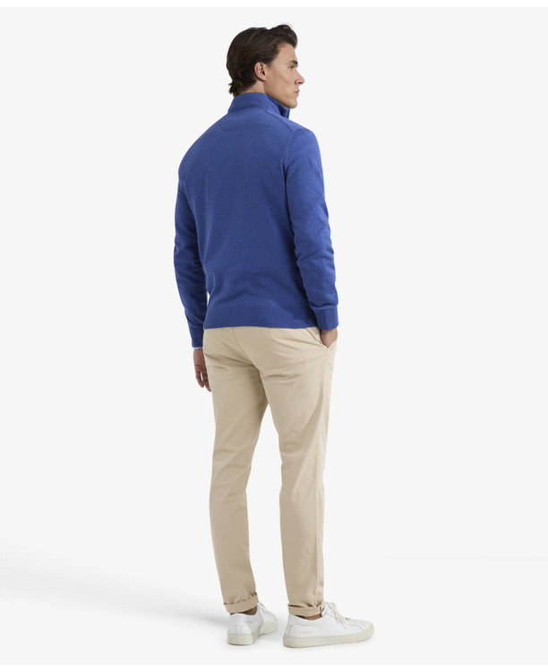 Zip Mock Sweater 100% Cotton Heren