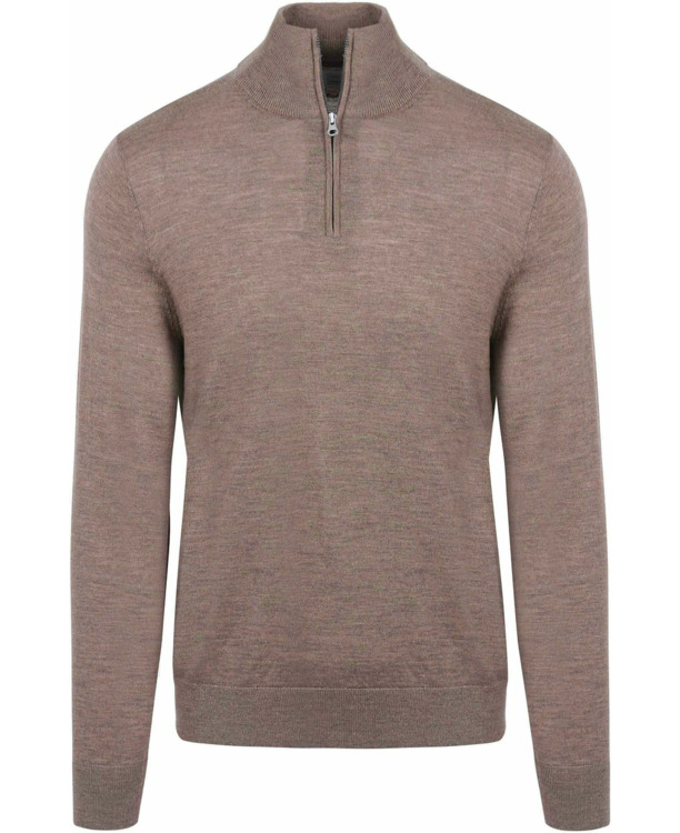 King Essentials The Michael Half Zip Pull Merino Bruin