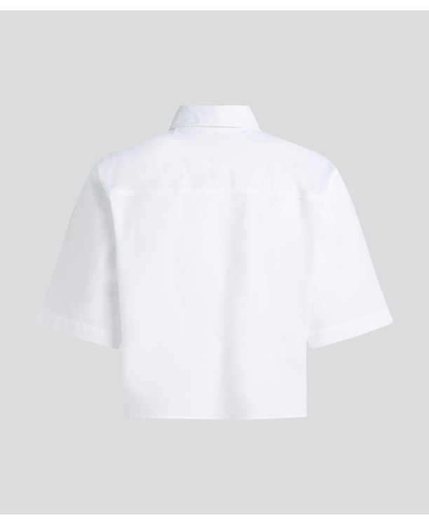 PARIS PRINT POPLIN BLOUSE