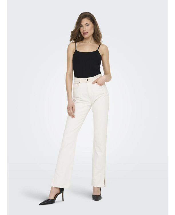 Regular Fit U-Neck Sleeveless (S/L) Regular fit tanktop met knoopsluiting