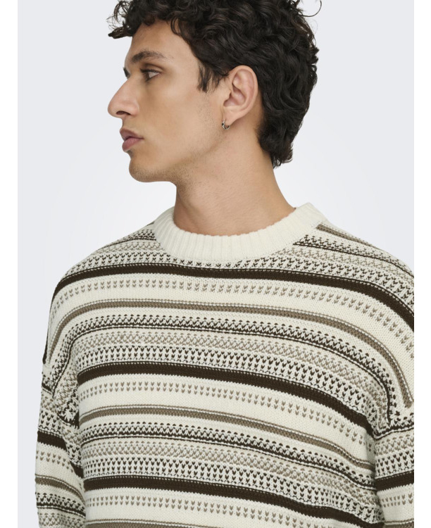 Relaxed Fit Crew Neck Lange Mouwen (L/M) Heren