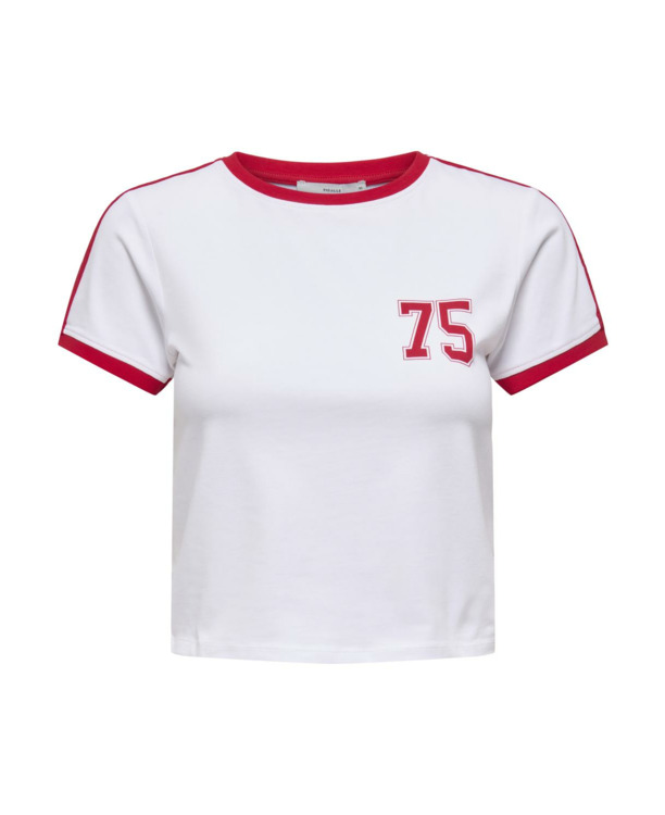 Regular Fit O-Neck Short Sleeves (S/S) Cropped O-hals T-shirt met korte mouwen voor lente/zomer
