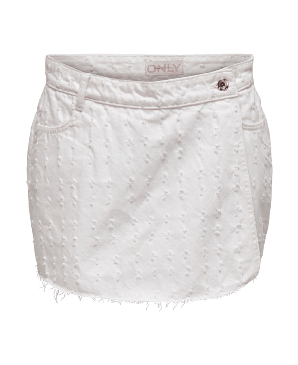 ONLTEXAS REG WHITE PUNCH DNM SKORT