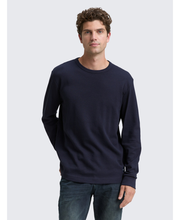 Shirt met lange mouwen en textuur