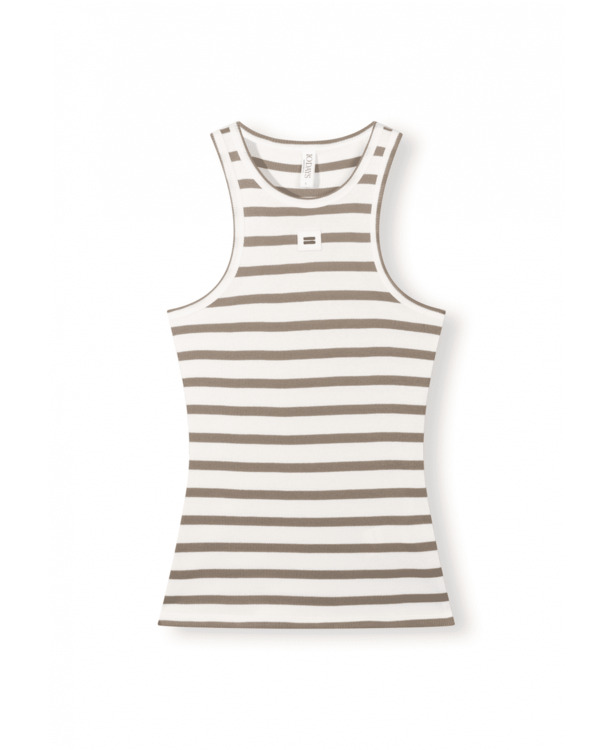10DAYS Dames rib gestreept singlet tank top 100% katoen