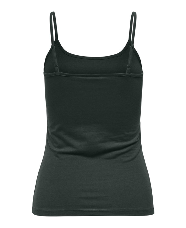Regular Fit U-Neck Sleeveless (S/L) Regular fit tanktop met knoopsluiting