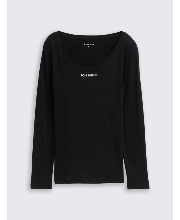 Shirt met lange letters en logo-opdruk