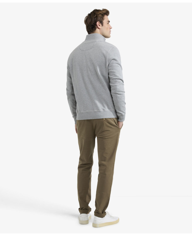 Zip Mock Sweatshirt 100% Cotton Heren