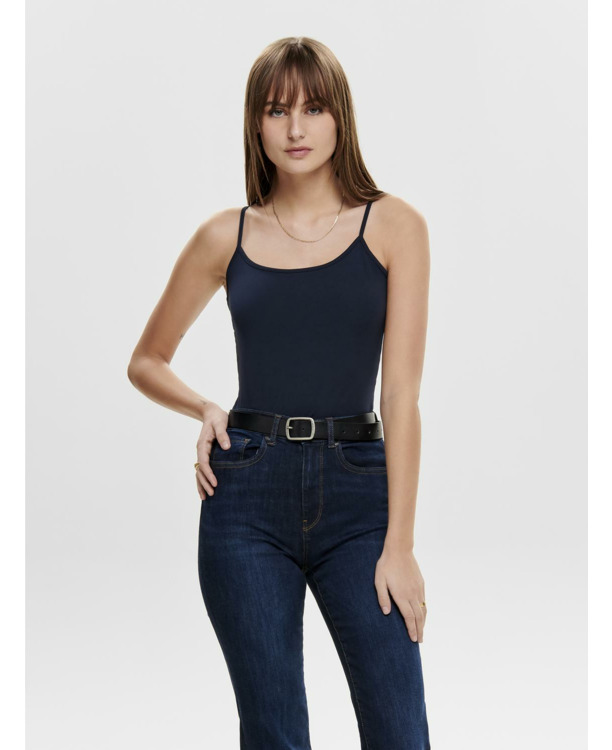 Regular Fit U-Neck Sleeveless (S/L) Regular fit tanktop met knoopsluiting