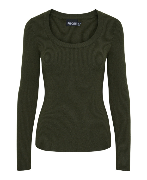 PCMIRA LS U-NECK KNIT NOOS BC