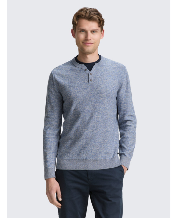 Gebreide Henley-trui van katoen