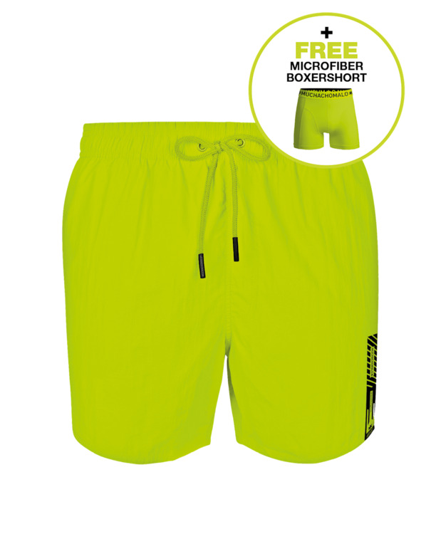 Heren Zwembroek Effen Greenish Yellow