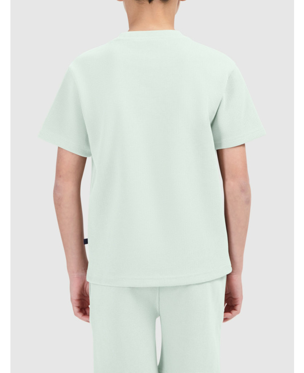 Junior Wafel Borduur T-shirt 100% Katoen