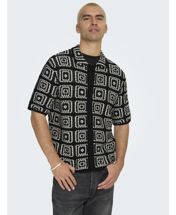 Relaxed Fit Shirt Kraag Korte Mouwen (K/M) Heren