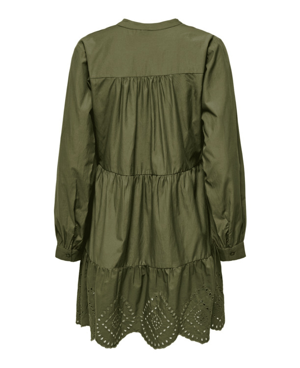 ONLOLIVIA LS EMB DETAIL DRESS WVN