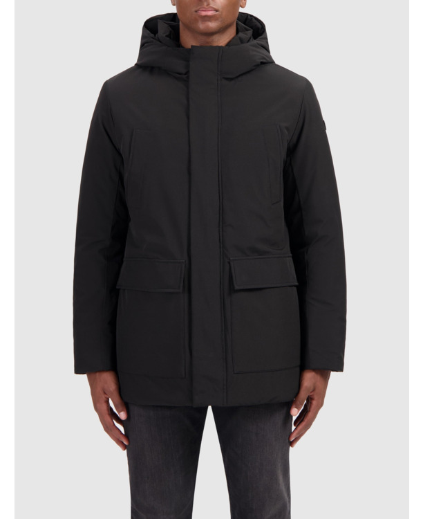 Logo Badge Parka 100% Polyester Men