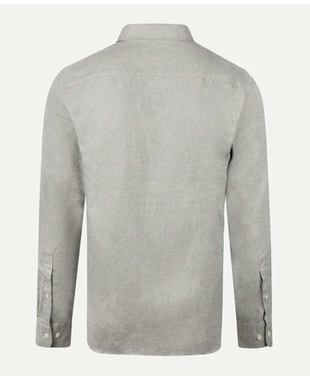 Flannel Melange Oxford Shirt 100% Cotton Heren